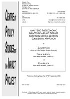 Analysing the economic impacts of a plant disease incursion using a general equilibrium approach