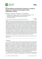 Teacher Beliefs and Emotion Expression in Light of Support for Student Psychological Needs: A Qualitative Study