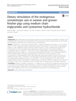 Dietary stimulation of the endogenous somatotropic axis in weaner and grower-finisher pigs using medium chain triglycerides and cysteamine hydrochloride