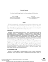 Problem-based design studios for undergraduate SE education