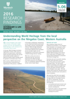 Understanding World Heritage from the local perspective on the Ningaloo Coast, Western Australia