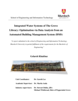 Integrated water systems of The Grove Library: Optimisation via data analysis from an Automated Building Management System (BMS)