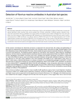 Detection of filovirus-reactive antibodies in Australian bat species