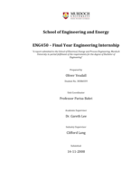 ENG450 – Final year engineering internship