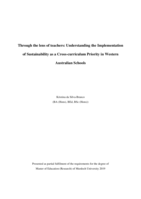 Through the lens of teachers: Understanding the implementation of sustainability as a cross-curriculum priority in Western Australian schools