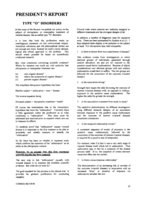 Type "O" disorders: President's report