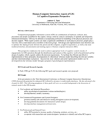 Human-Computer interaction aspects of GIS: A cognitiveergonomics perspective