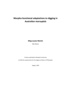 Morpho-functional adaptations to digging in Australian marsupials
