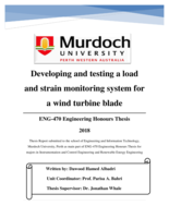 Developing and testing a load and strain monitoring system for a wind turbine blade