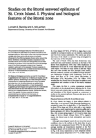 Studies on the littoral seaweed epifauna of St. Croix Island. 1. Physical and biological features of the littoral zone
