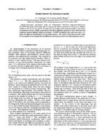 Surface barrier for electrons in metals