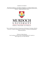 The electrodialysis of lithium sulphate to lithium hydroxide