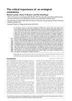 The critical importance of an ecological conscience