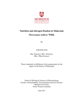 Nutrition and nitrogen-fixation in Malaysian Pterocarpus Indicus willd