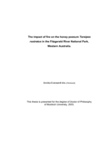 The impact of fire on the honey possum Tarsipes rostratus in the Fitzgerald River National Park, Western Australia