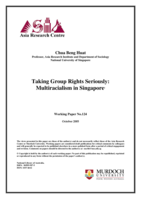 Taking group rights seriously: Multiracialism in Singapore