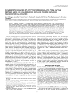 Phylogenetic analysis of Cryptosporidium isolates from captive reptiles using 18S rDNA sequence data and random amplified polymorphic DNA analys