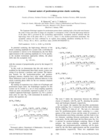 Unusual nature of positronium-proton elastic scattering