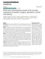 Multi-omic phenotyping reveals host-microbe responses to bariatric surgery, glycaemic control and obesity