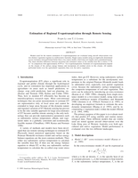 Estimation of regional evapotranspiration through remote sensing