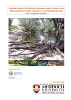 Baseline study on the fish and freshwater crayfish fauna in the Blackwood River and its tributaries receiving discharge from the Yarragadee Aquifer