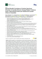 Mental health correlates of autism spectrum disorder in gender diverse young people: Evidence from a specialised child and adolescent gender clinic in Australia