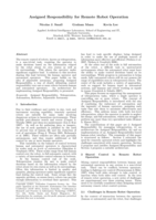 Assigned responsibility for remote robot operation