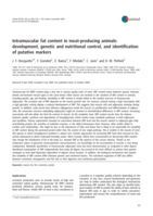 Intramuscular fat content in meat-producing animals: development, genetic and nutritional control, and identification of putative markers