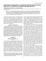 Micropleura australiensis n. sp. (Nematoda: Micropleuridae) from the body cavity of Crocodylus johnsoni in Western Australia