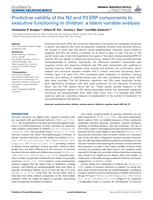 Predictive validity of the N2 and P3 ERP components to executive functioning in children: A latent-variable analysis