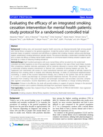 Evaluating the efficacy of an integrated smoking cessation intervention for mental health patients: Study protocol for a randomised controlled trial