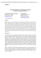 Workplace bullying in a professional environment: Perspectives of legal practitioners
