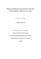 Biology and molecular characterisation of the root lesion nematode, Pratylenchus curvicauda