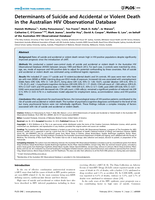 Determinants of suicide and accidental or violent death in the Australian HIV Observational Database