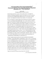 "The immortality of the transcendental ego. Commentary on Francesca Dell'Orto: Reconstructing opacity: Husserlian motivation as a 'third synthesis'"