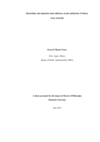 Racioethnic and migration status influence on job satisfaction: Evidence from Australia