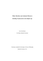Filmic machines and animated monsters: retelling Frankenstein in the digital age