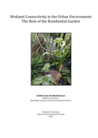 Wetland connectivity in the urban environment: The role of the residential garden