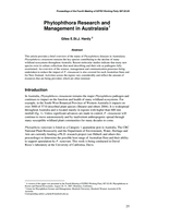 Phytophthora research and management in Australasia