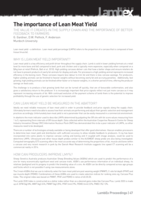 The importance of Lean Meat Yield: The value it creates in the supply chain and the importance of better feedback to farmers