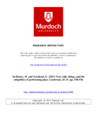 Text, talk, things, and the subpolitics of performing place