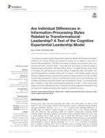 Are individual differences in Information-Processing styles related to transformational leadership? A test of the cognitive experiential leadership model