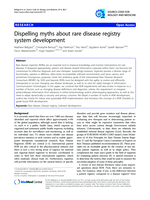 Dispelling myths about rare disease registry system development