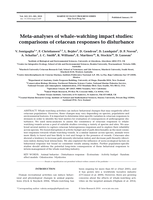 Meta-analyses of whale-watching impact studies: Comparisons of cetacean responses to disturbance