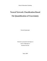 Neural network classification based on quantification of uncertainty