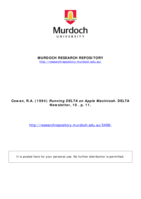 Running DELTA on Apple Macintosh