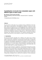 Crystallization of struvite from metastable region with different types of seed crystal