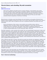 Marxist history and schooling: Beyond economism