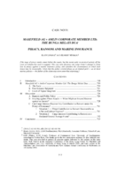Masefield AG v. Amlin Corporate Member Ltd; The Bunga Melati Dua: Privacy, Random and Marine Insurance Case Note