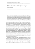 Rakini Devi: Diasporic subject and agent provocateur